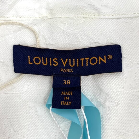 Louis Vuitton Nautical Collection 2023 White logo-embossed sleeveless denim vest - Picture 5 of 8